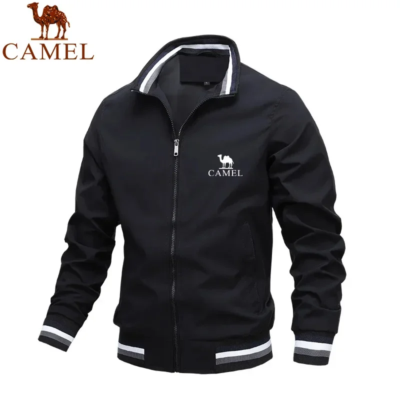 

Embroidered CAMEL Men's Zippered Jacket Seasonal High-quality Business Leisure Outdoor Sports Jacket Assault Jacket