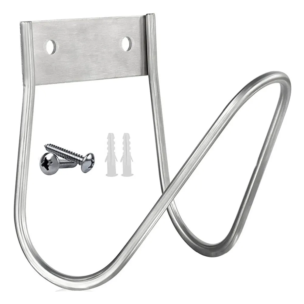Stainless Steel Garden Hose Holder Wall Mount Garden Hose Hook Water Hose Holder for Garden Garage Or Yard Storage
