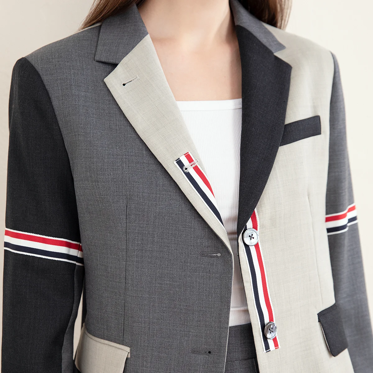 TC-174 High quality women\'s long sleeve blazer casual suits