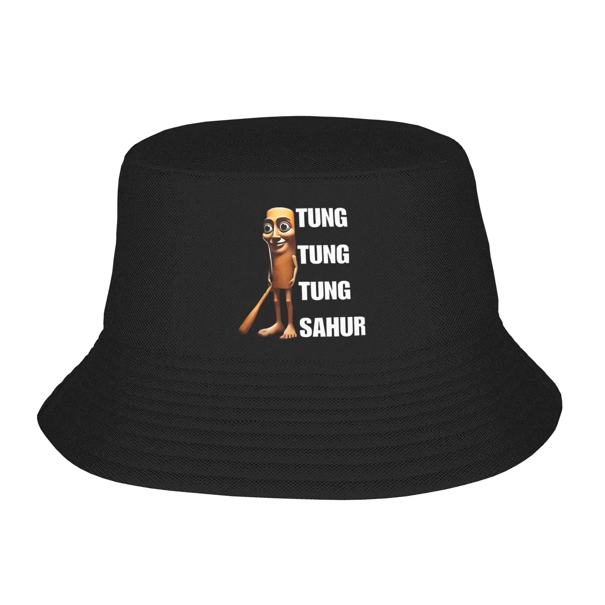 Vocation Getaway Headwear Tung Tung Tung Sahur Bucket Hats Unique Women Men Sun Hat Italian Brainrot Meme Bob Hat Fishing Hats