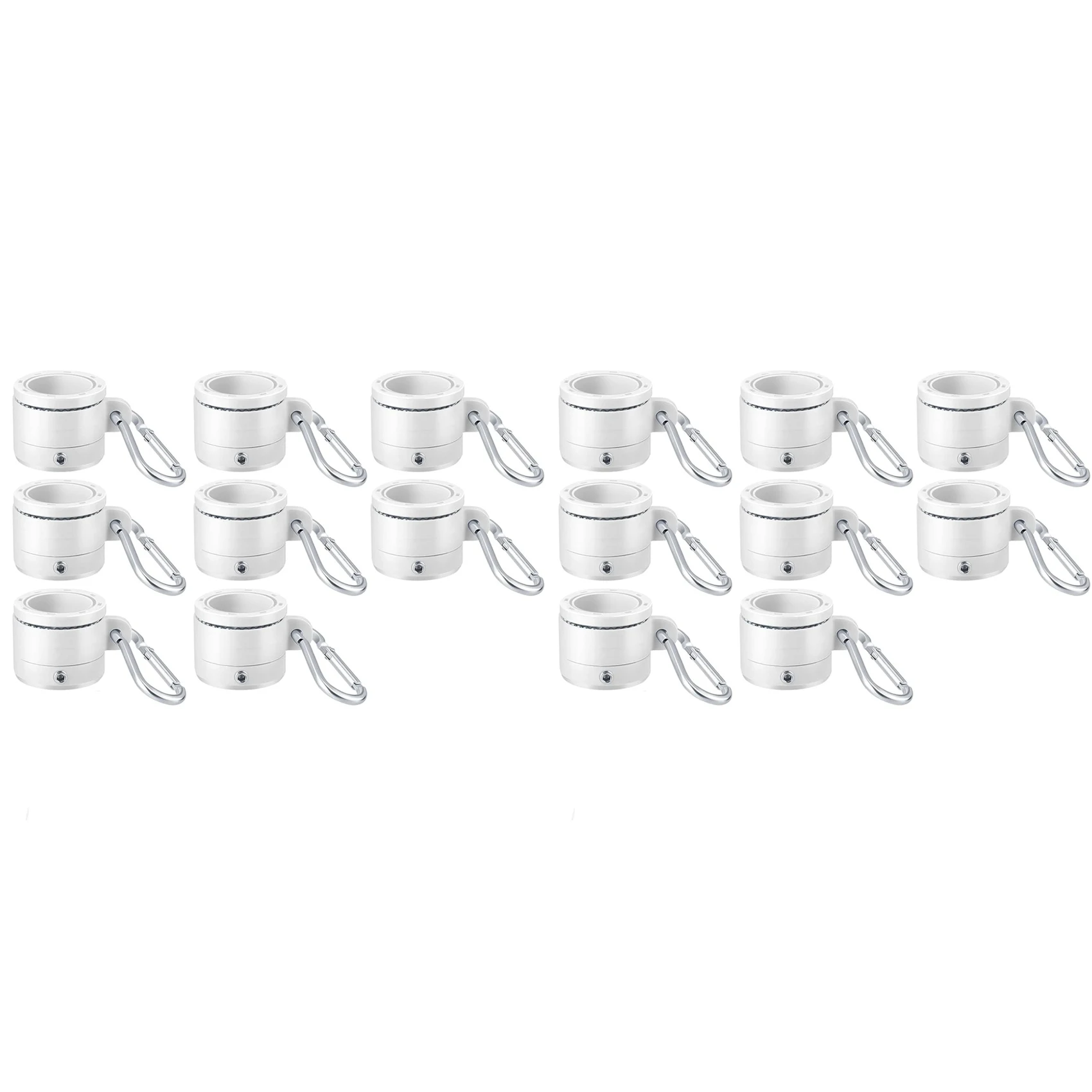 AB34-16Pcs Plastic Flag Pole Rings With Bearings 360 Degree Rotating Anti Wrap Flag Mounting Ring For 0.76-1.0In Flag Pole,B
