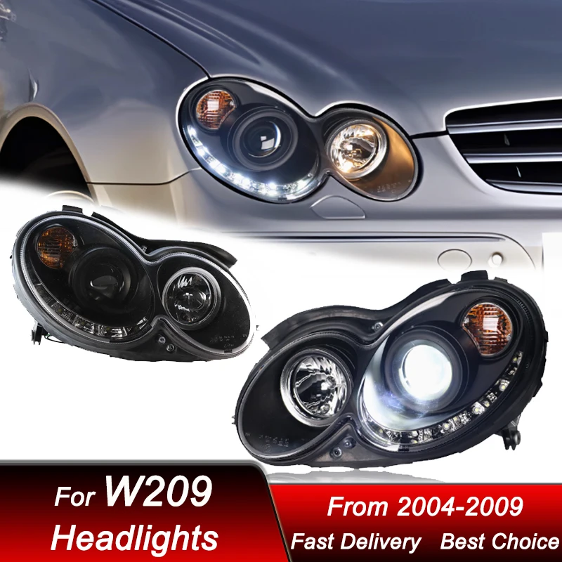 

Car Headlights For Mercedes-Benz CLK W209 CLK200 04-09 emark style LED Auto Headlamp Assembly Projector Lens Accessories Kit