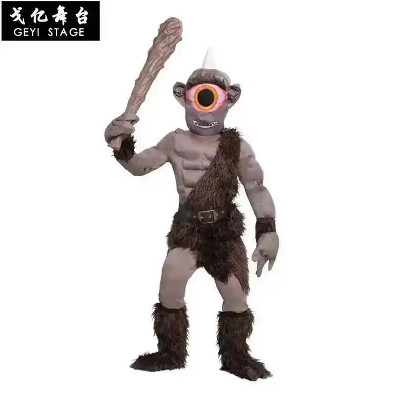Onesie Adult Halloween Animal Cosplay Anime Savage Giant Cartoon Monster Costume Overall One Eye Scary Jumpsuit Carnival