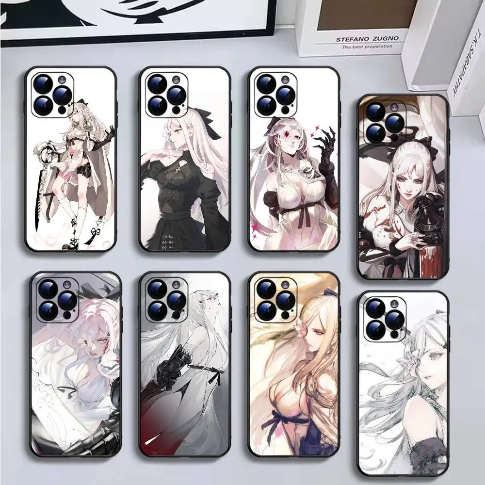 حافظة هاتف Game-D-D-Drakengard-Zero لهاتف iPhone17,16,15,14,13,12,11 Plus, Pro Max, غطاء أسود ناعم
