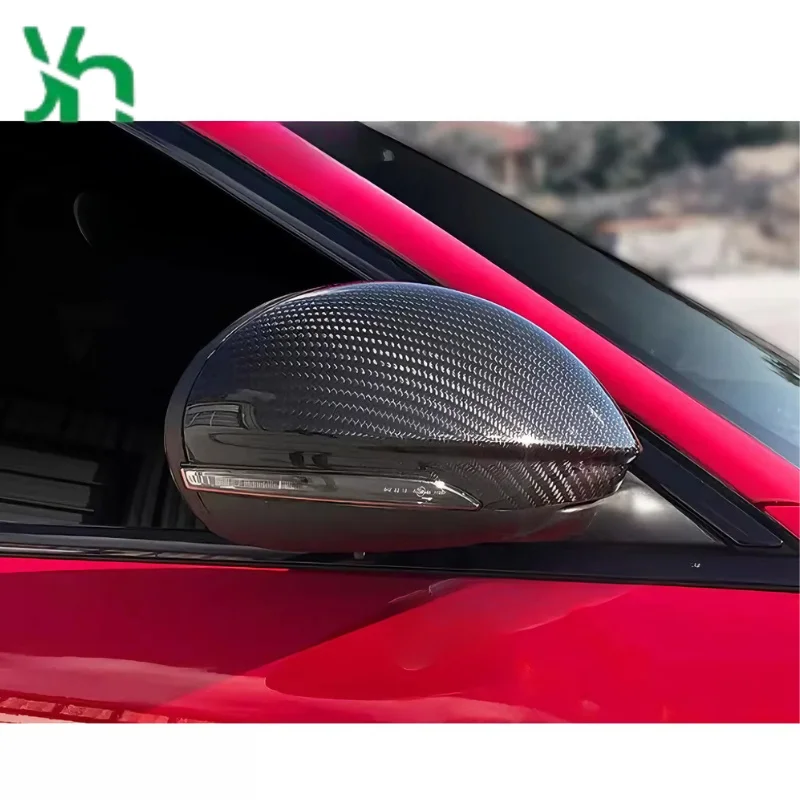 لساقة α · روميو جريكال (2023-) ستيلفيو (2019-) غطاء مرآة الرؤية الخلفية من ألياف الكربون الحقيقية مرآة جانبية من ألياف الكربون الحقيقية