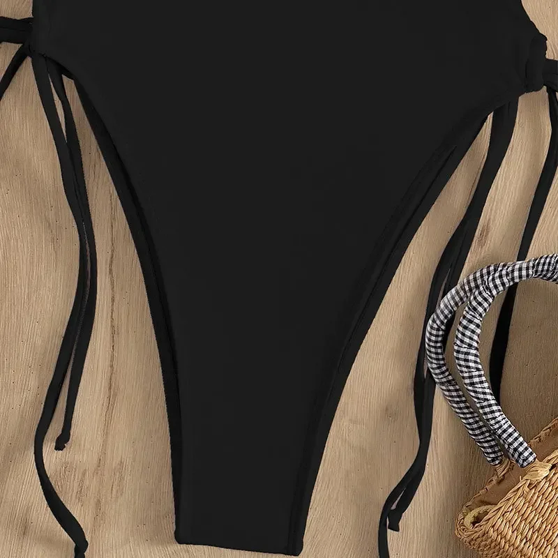 Push Up Bikini High Waist Swimsuits Swimwear Women 2025 New Twisted Bikinis Set Halter Bathing Suit Beachwear Summer