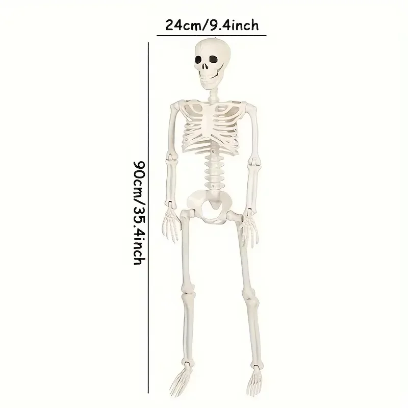 1set 2026New 90cm Skeleton Model Decoration Fake Sculpture for Home Garden Haunted House Decorative Horror Theme Carton-Packed