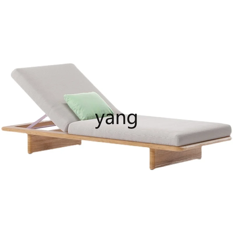 

YJQ resort beach pool bed teak high-end villa furniture solid wood preservative designer