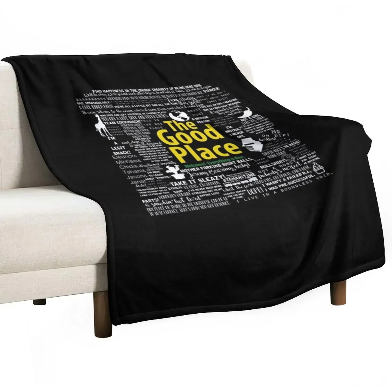 The Good Place Memorable Quotes Throw Blanket Cute Blankets For Sofas Soft Bed Blankets