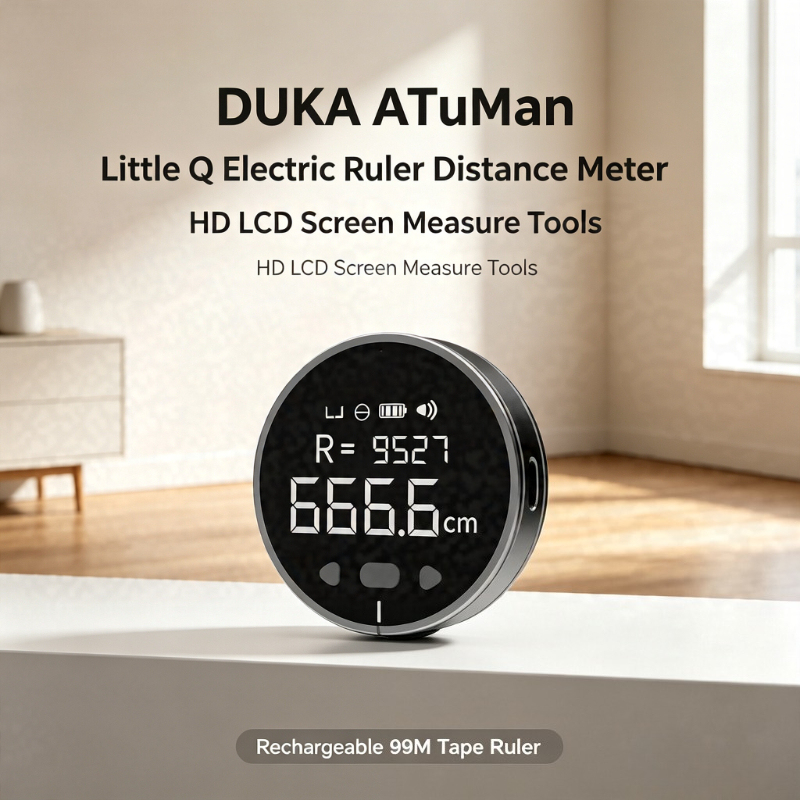  DUKA ATuMan Little Q Electric Ruler Distance Meter HD LCD Screen Measure Tools Rechargeable 99M Tape Ruler