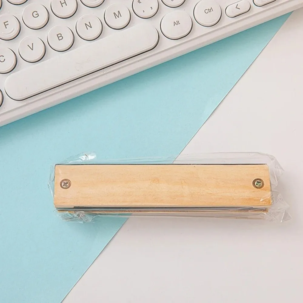 Creative DIY Little Harmonica 16 Holes Smooth Edge Musical Instrument White Embryo Wooden Child Melodica Enlightenment