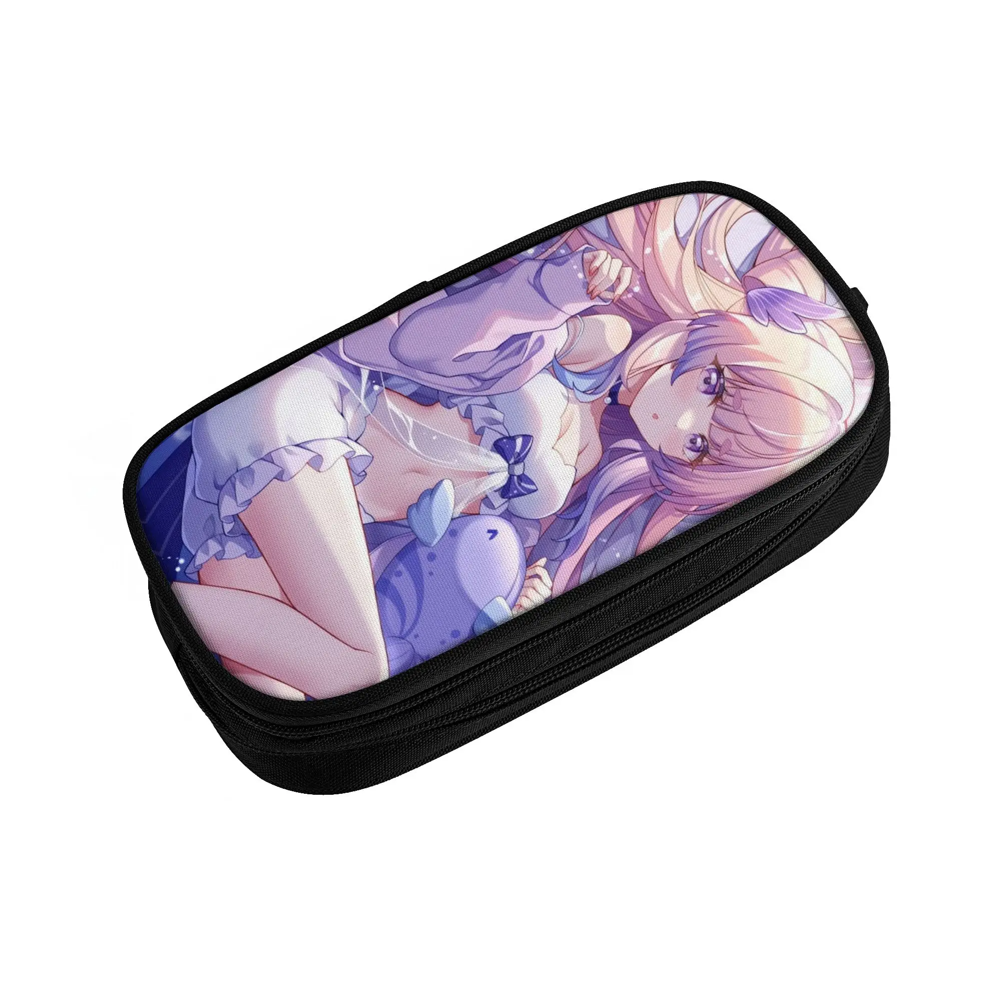 Kawaii Kawaii Anime Genshin Impact Pencil Cases for Boys Girls Big Capacity Manga  Pencil Pouch Stationery