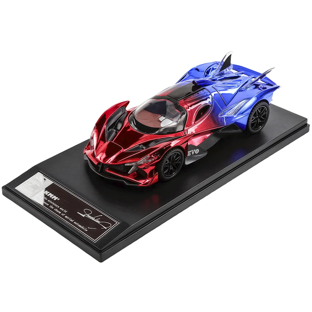 シミュレーション 1/32 アポロ EVO スポーツカーモデルダイキャスト子供のおもちゃの車両音と光プルバック合金ミニチュア Voiture