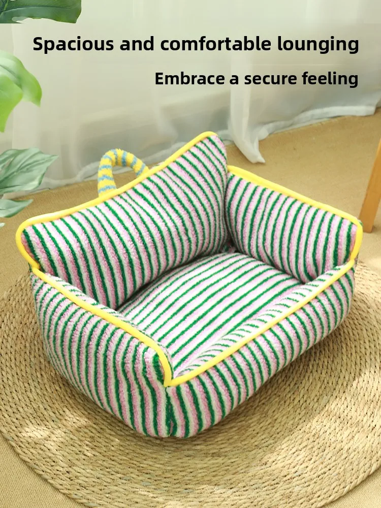 

Теплая лежанка-гнездо для собак, зимний коврик, лежанка-диван для собак в стиле Тедди, для всех сезонов, уютный домик для питомцев от Barong Pet