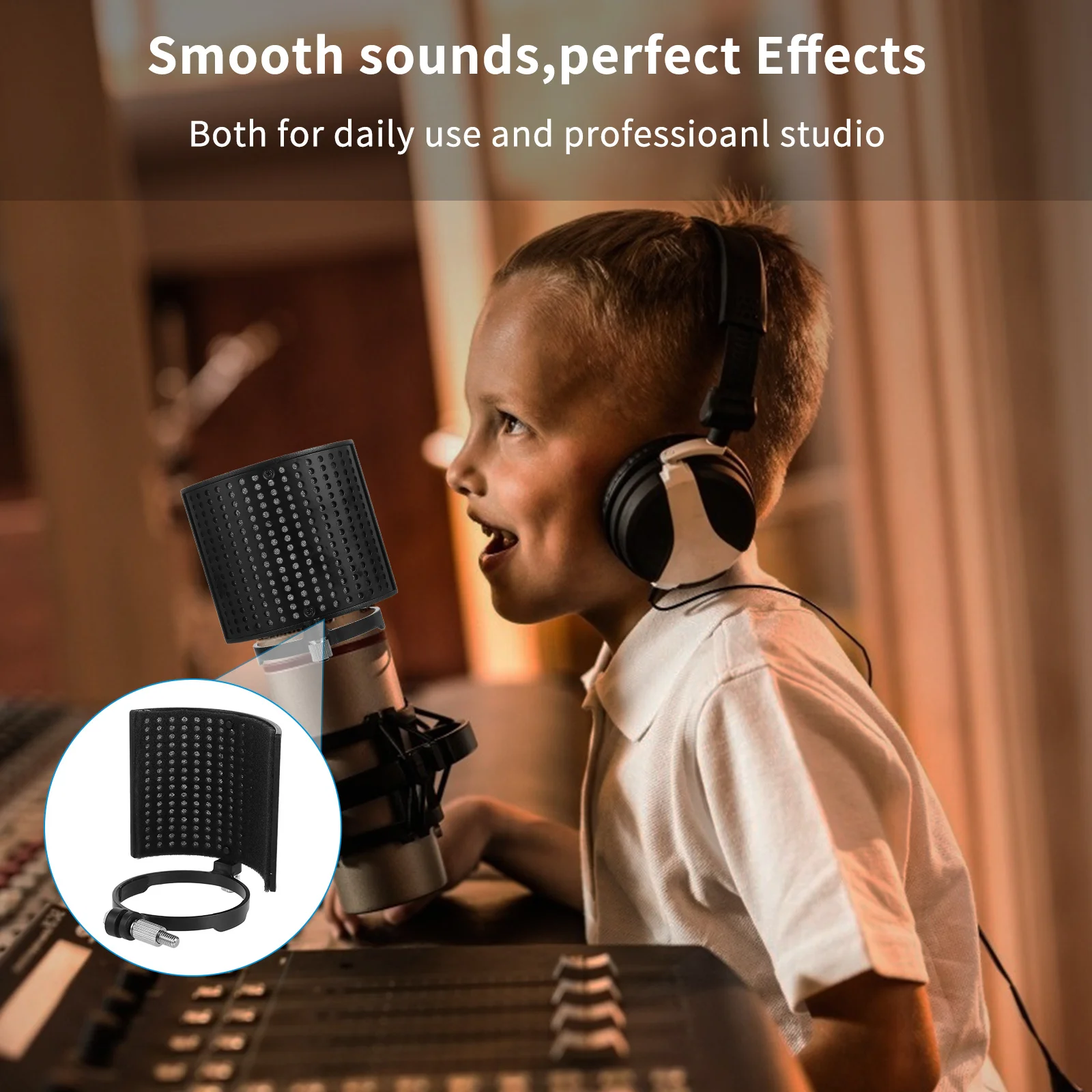 

1Pcs High-Quality Microphone Sound Filter Wind Screen Shield Protection Against Breath Noise for Studio Use Microphone Filter
