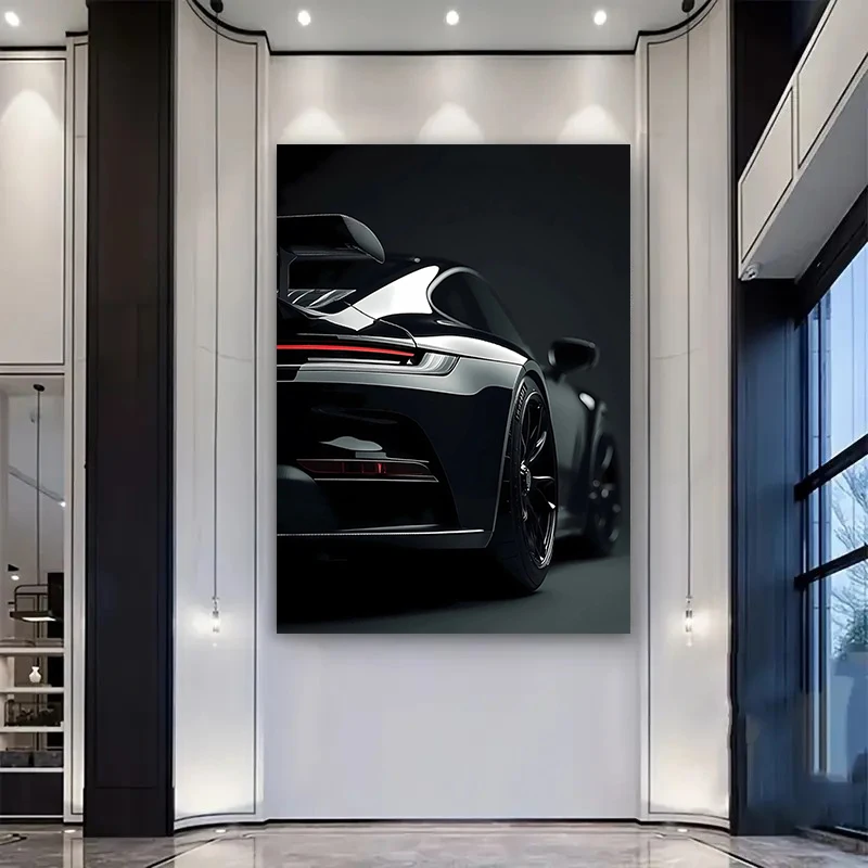 Schwarz-weißes Poster für berühmte Autos, Drucke, moderne Bar, Café, Kunstgemälde für Wohnzimmer, Schlafzimmer, Heimdekoration
