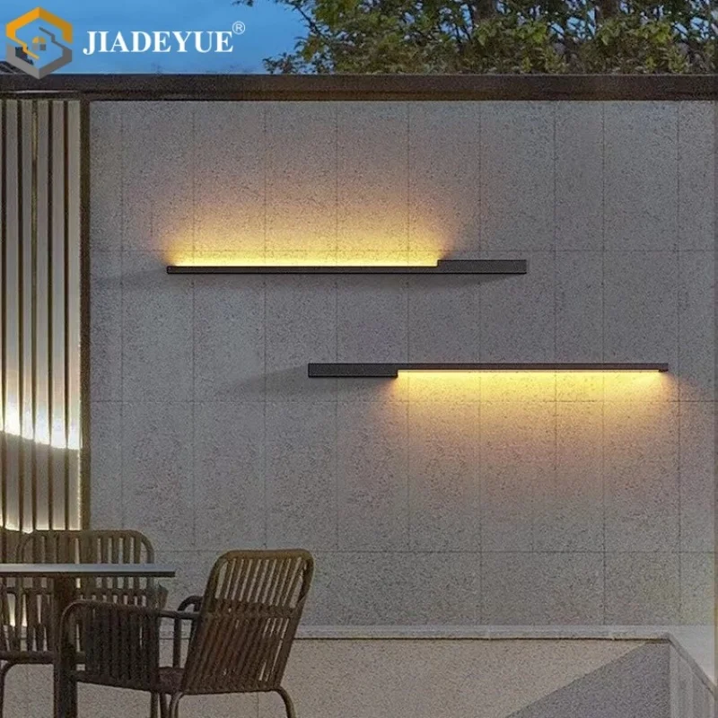 Imagem -03 - Longo Led Strip Lâmpada de Parede Ip65 Impermeável Moderno ao ar Livre Villa Jardim Exterior Varanda Pátio