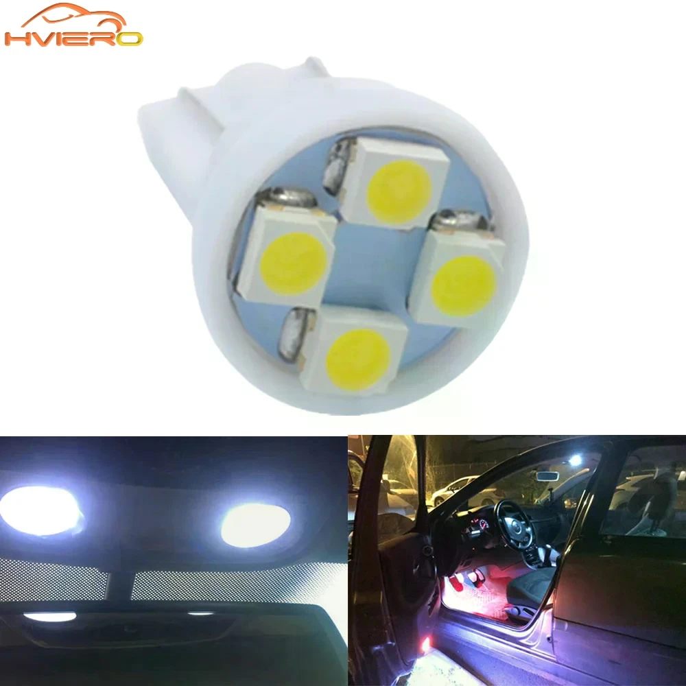 

1pc T10 W5w Car Motorcycle Styling White Red Blue 3528 4SMD Wedge Turn Signal Light Bulb Auto Accessories Interior Dome Lamp 12v