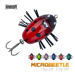 Kingdom Microbeetle 1.8g 3.3g Artificial Topwater Insect Fishing Lure Treble Hook 14# 12# Floating Wobblers Insect Bait Notobug