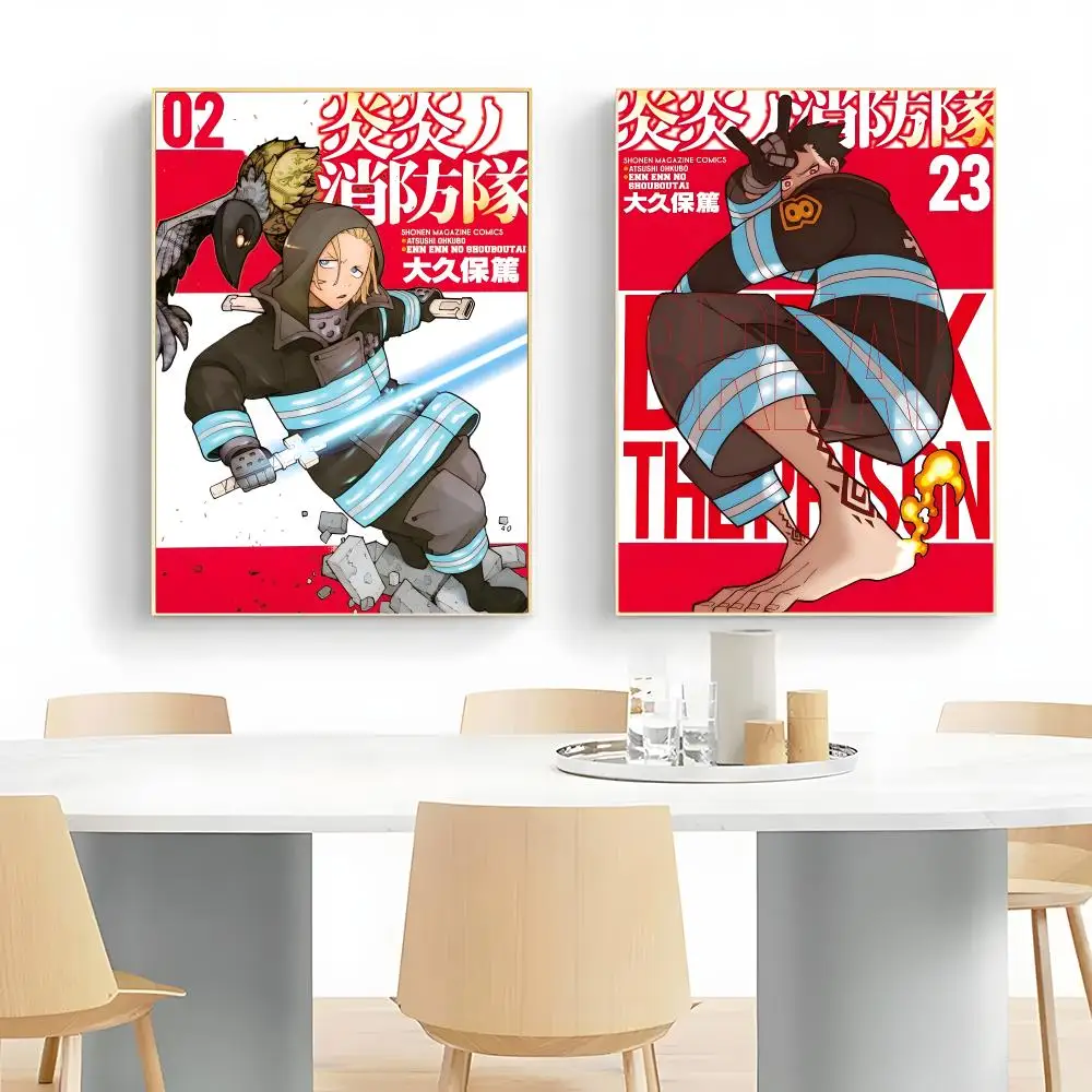 Powerful Anime F-Fire Force Poster Wall Art Print Decorative Mural Home Decor Gift Unframed