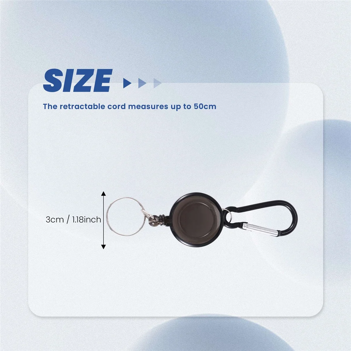 Лот 1, держатель для бейджа, держатель для намотки, брелок, выдвижной карабин, зажим для ремня, держатель для удостоверений личности, черный