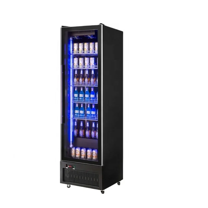 

arrive beer cooler drink display refrigerator milk display chiller with classical black color