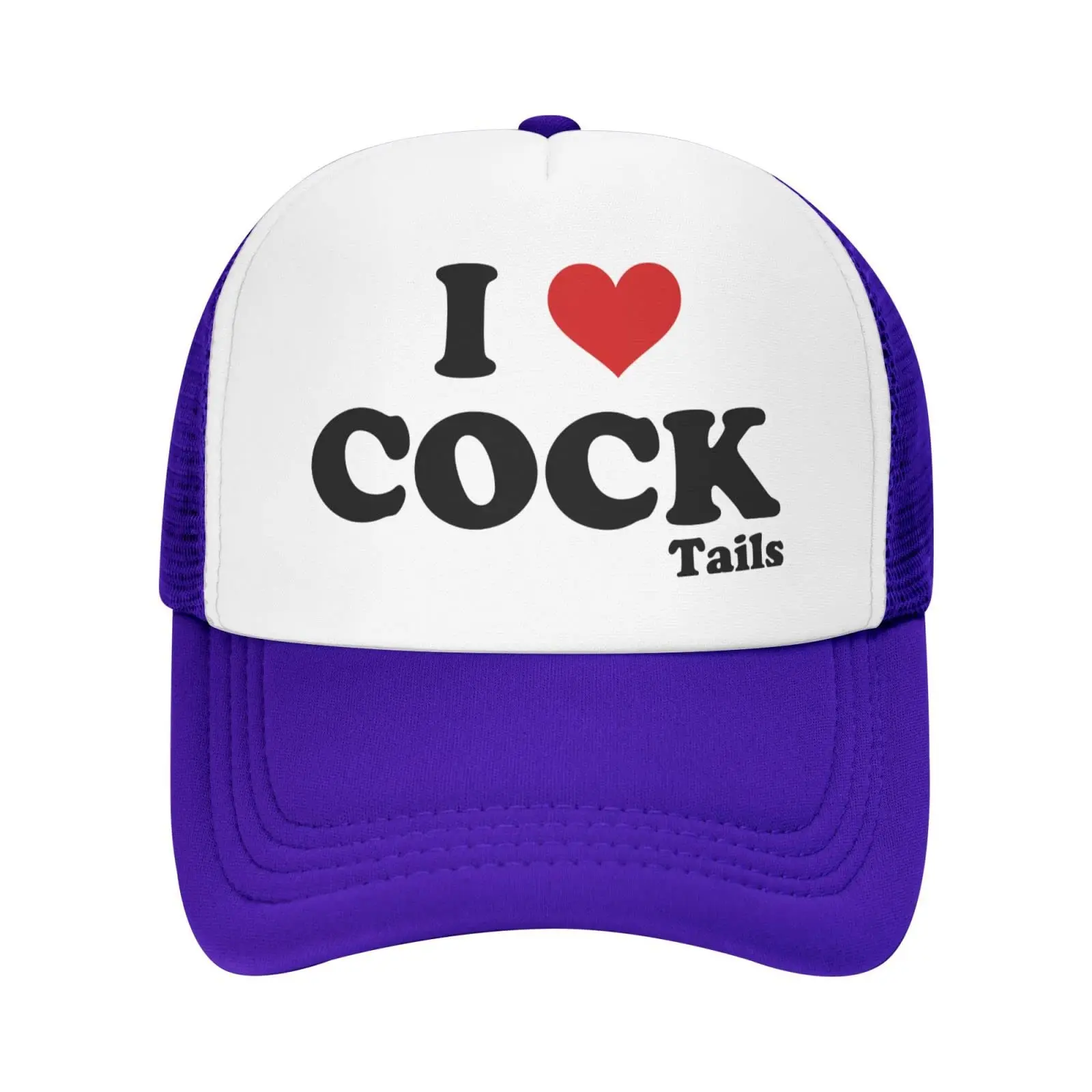 I Heart Love Cocktail Trucker Hat Funny Gag Gifts Purple Baseball Cap Men Trucker Hat for Men Women Mesh Snapback Hat