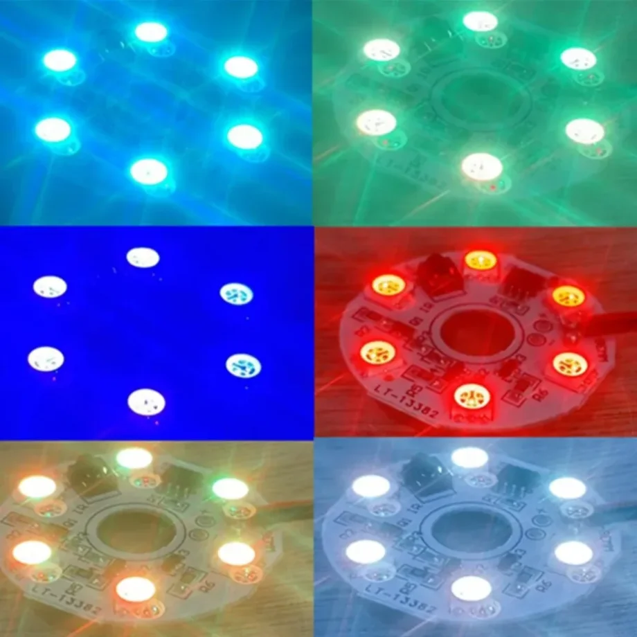 5V RGB 4 Modes Color Lamp Board 2W DIY Colorful Gradient Source LED Lights Plate IR 24-Key Wireless Remote Switch on/Off Control