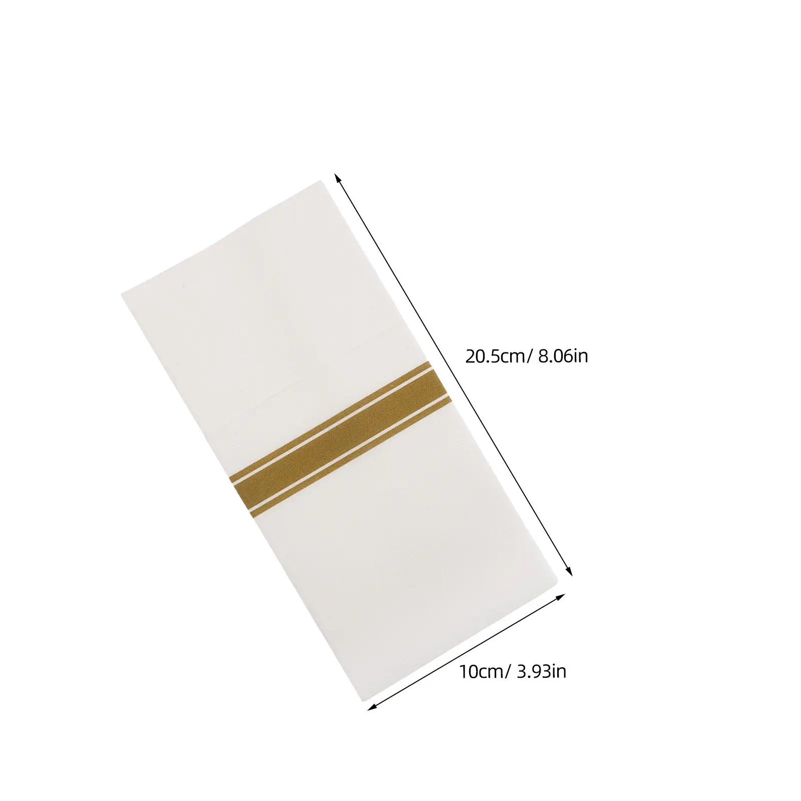 50Pcs Gold Edge Prefolded Paper Napkins with Silverware Pocket Disposable Dinner Napkins Set for Formal Events Wedding