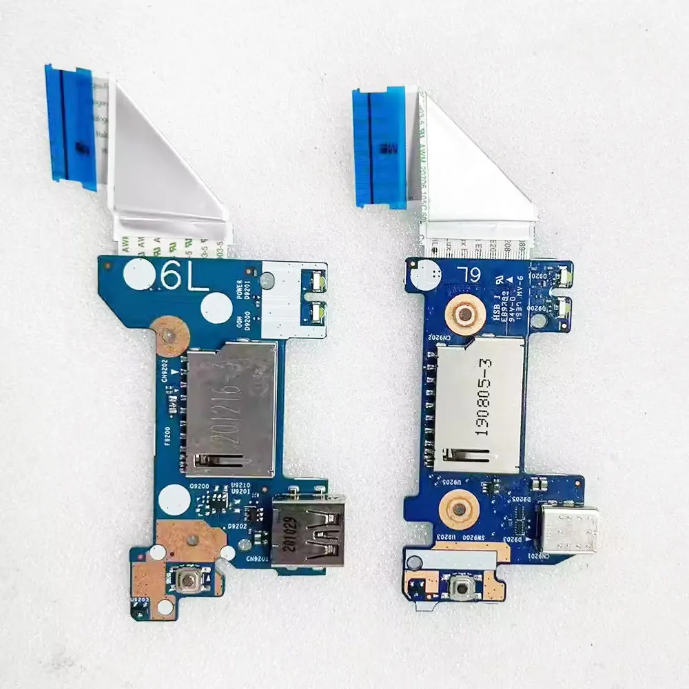 Cabo de Placa com Botão de Energia e Conector USB Tipo-C OEM para Notebooks HP 14S-CR, 14Q-CS, 14Q-CY, TPN-I131, TPN-I132, 240, 245, 246 G7