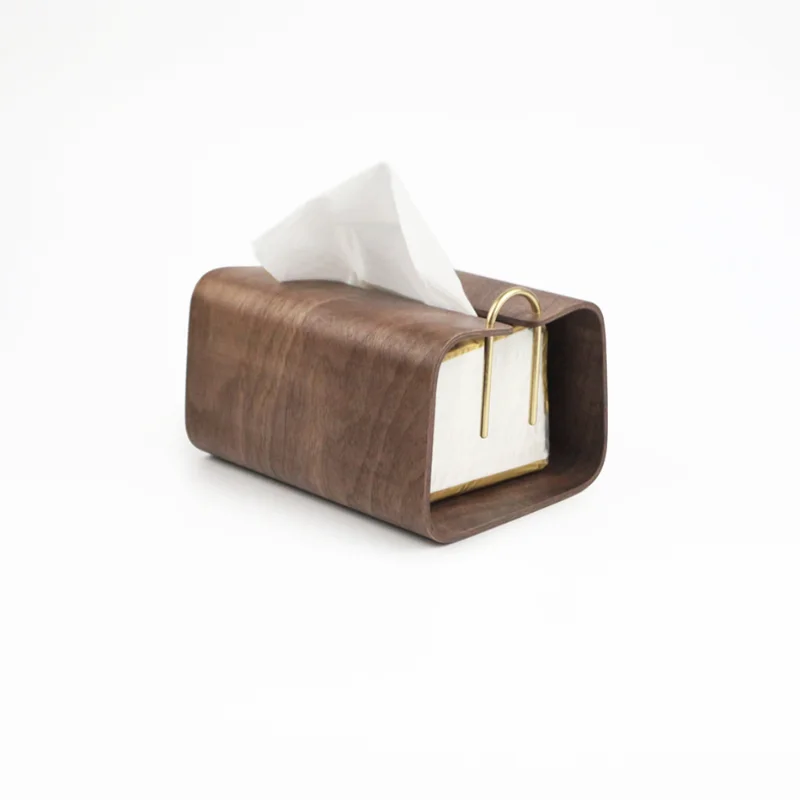 

New Simple Nordic Home Bedroom Living Room Coffee Table Original Design Creative Solid Wooden Tissue Box For Pumping
