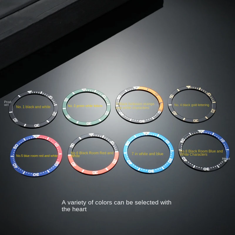 SKX007 Bezel Insert 38mm Aluminium Ring seiko Sport 5 SKX flat bezel SRPD Man Watch Cases Turtle Replace Parts,Size 38mm*31.5mm view 2