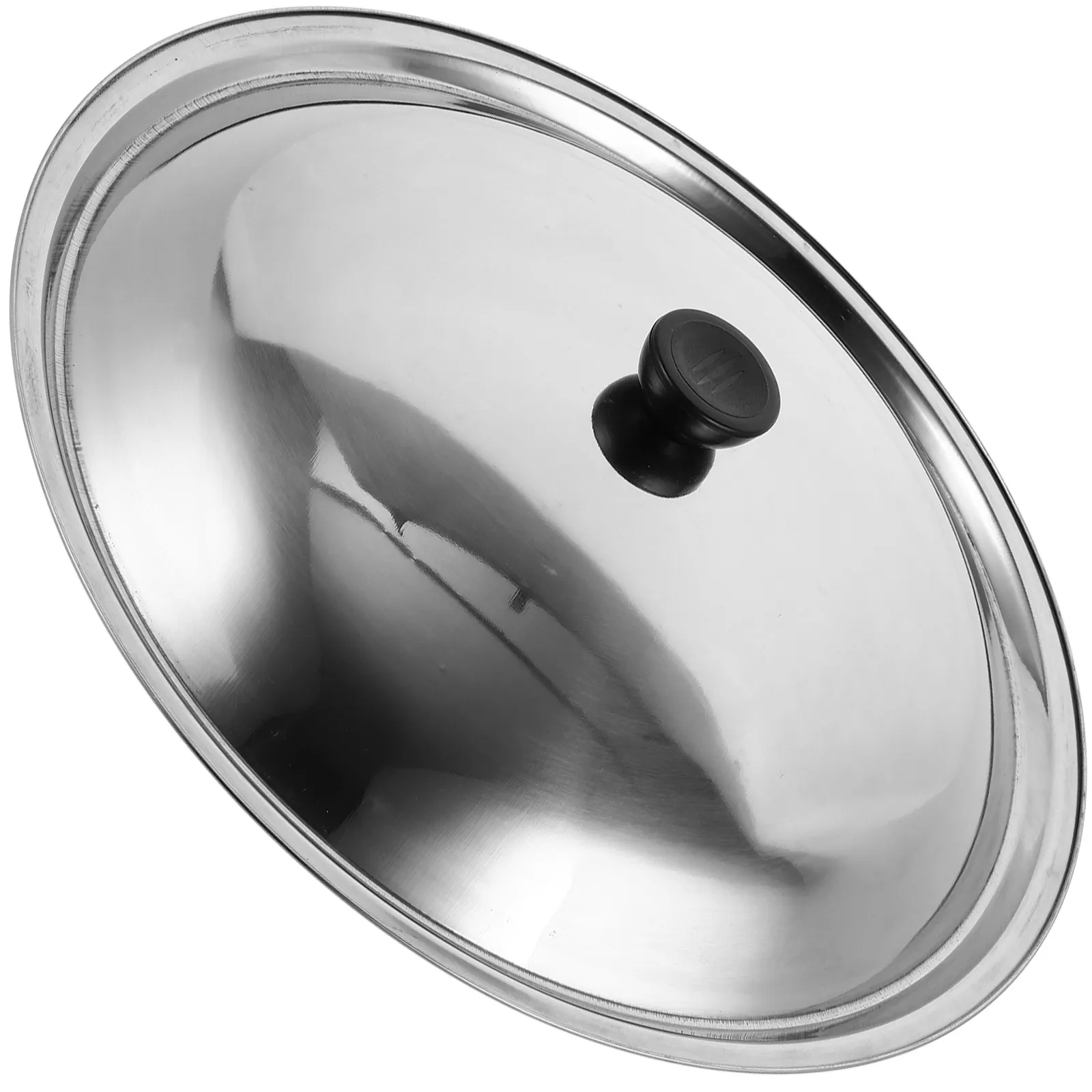 34cm Stainless Steel Pot Lid for Asian Cooking – Anti-Scald, Oil-Splatter Prevention, Steam Retention & Heat Preservation