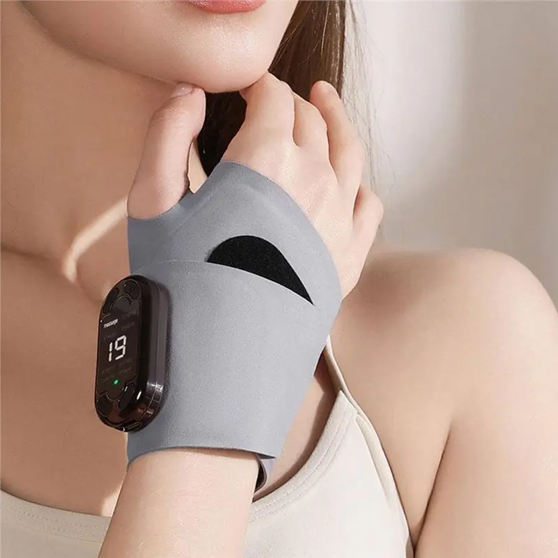 Electric Wrist Massager 8 Modes 19 Intensity Levels EMS Intelligent Hand Wrist Massager For Hand Pain Relief