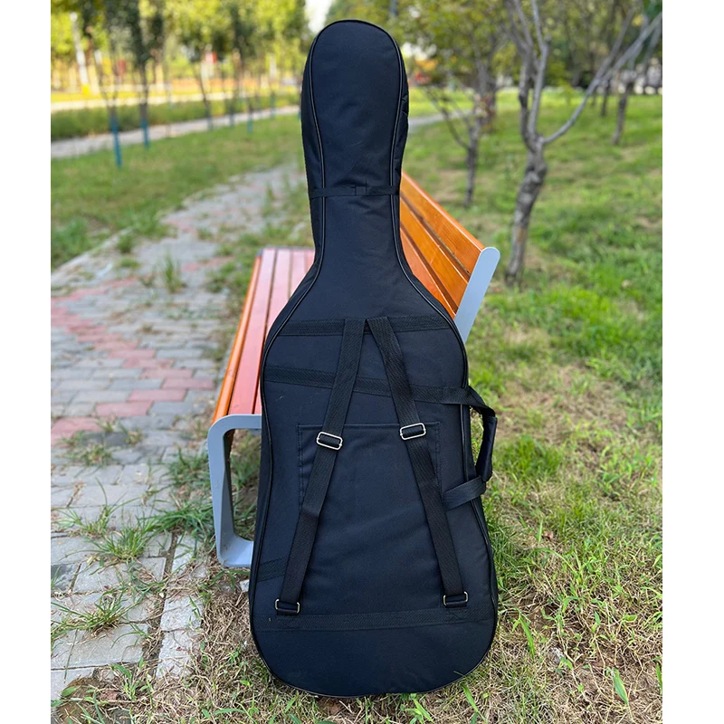 厚手のオックスフォード布チェロバッグ超軽量ダブルショルダーキャリーバイオリンケース防水楽器バッグ