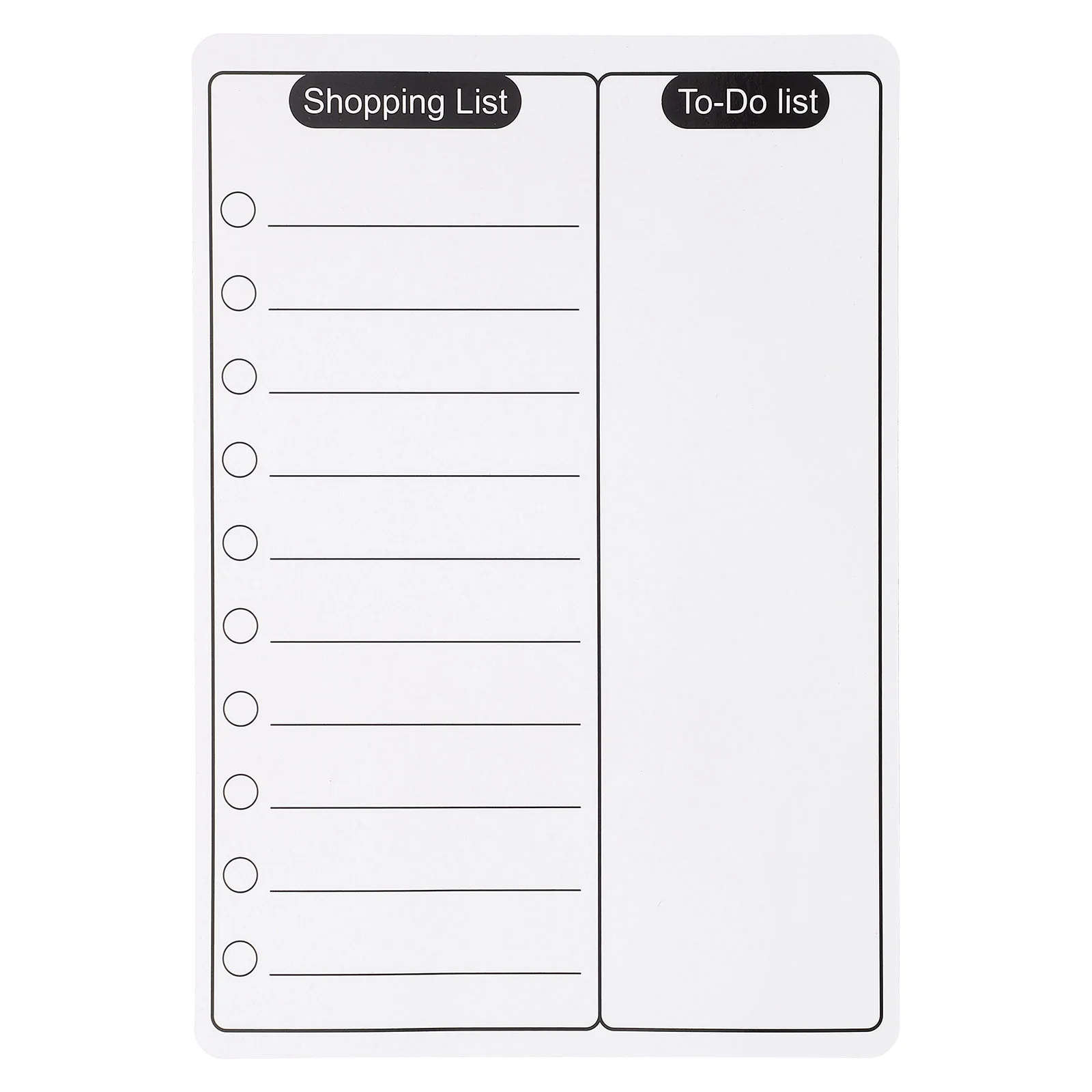 Simple Message Board Shopping Magnetic Whiteboard Note Pad for Fridge Soft Notepads