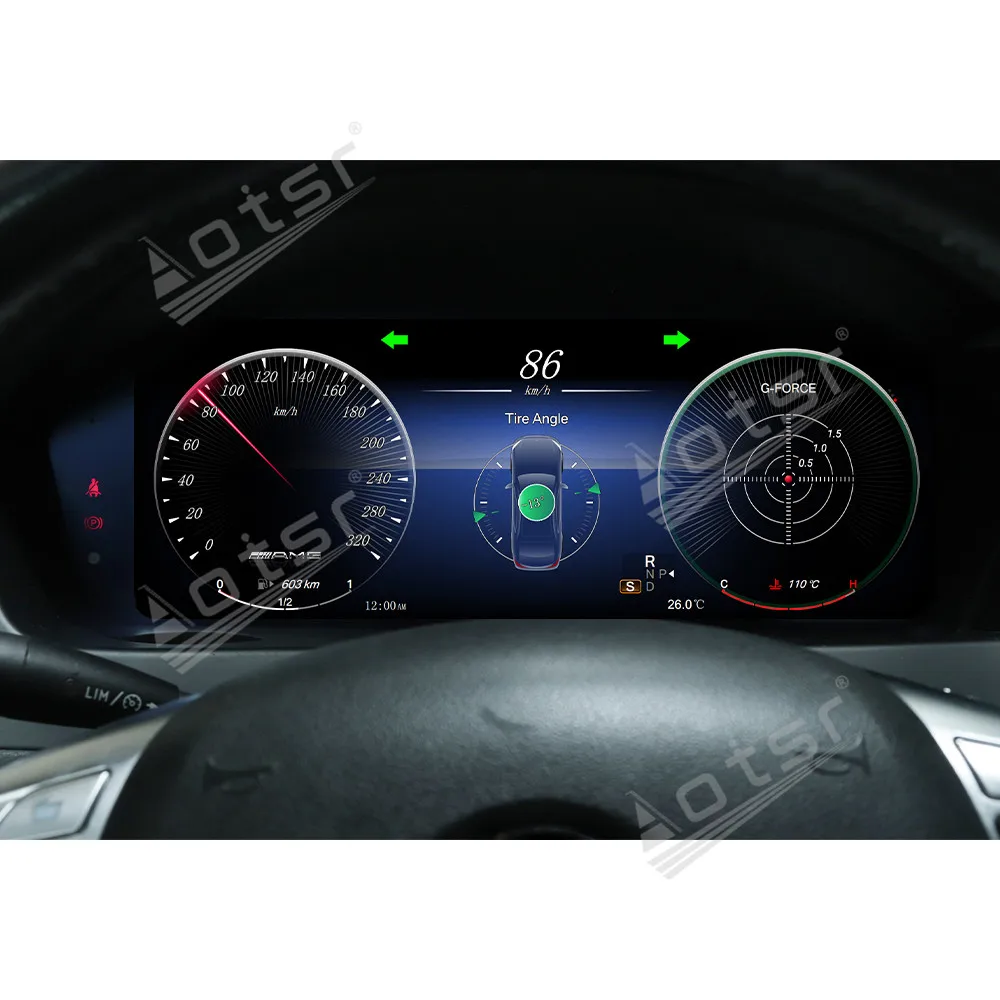 For Mercedes-Benz C-Class W204 2011~2014 CarPlay Car Speed Meter LCD Cluster Instrument Panel Multimedia Dashboard Modification
