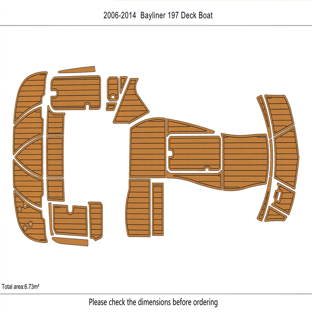 

2006-2014 Bayliner 197 Платформа для плавания в кабине 1/4 дюйма, 6 мм, искусственный пол из пенопласта EVA