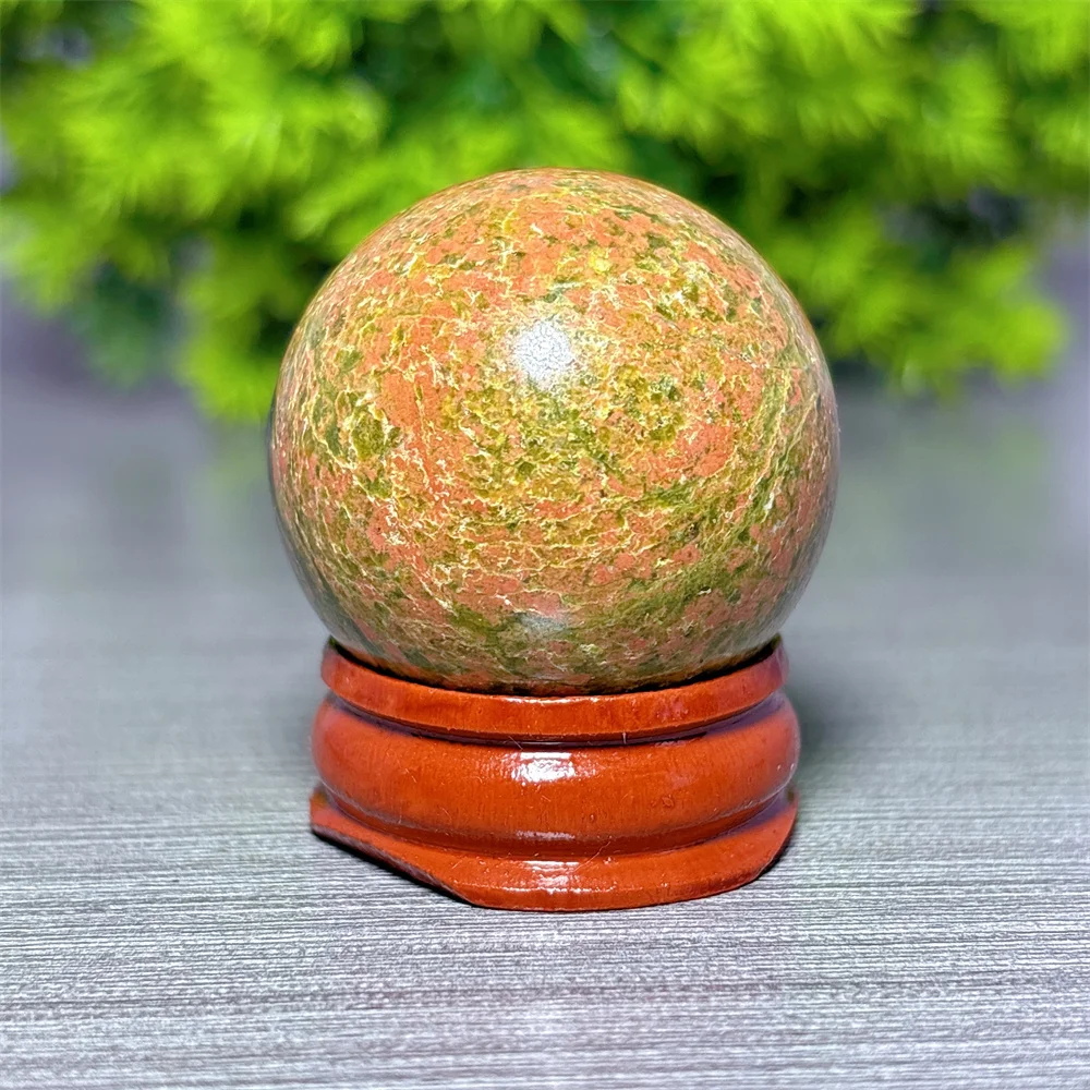 Sphère d'Unakite, cristal naturel, décoration de la maison, décoration de la pièce, pierre de quartz porte-bonheur, artisanat, jardin, méditation, énergie de guérison, cadeaux d'amour