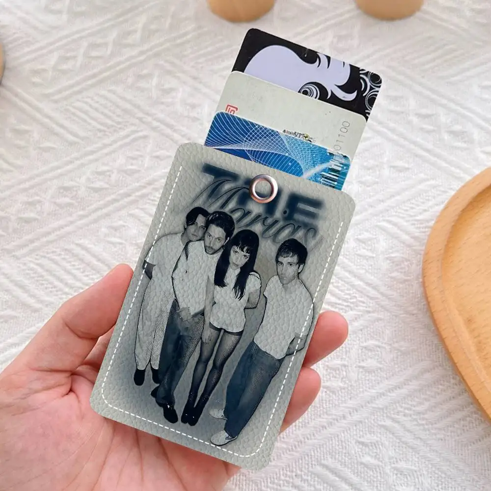 الكلاسيكية خمر M-MARIAS الفرقة شارة حامل المفاتيح للأعمال البنكية حامل بطاقة العمل بطاقة الطالب واقية بطاقة الحافلة #6