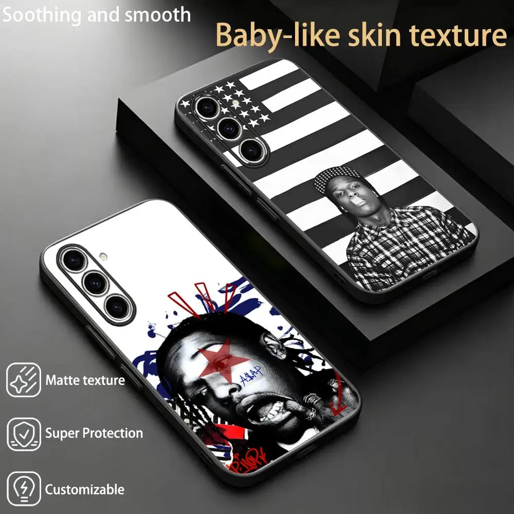 Asap Rocky Star Hot Design Poster  Phone Case For Samsung Galaxy S26 S25 S24 S23 S22 S21 Plus Ultra Fold A Soft Black