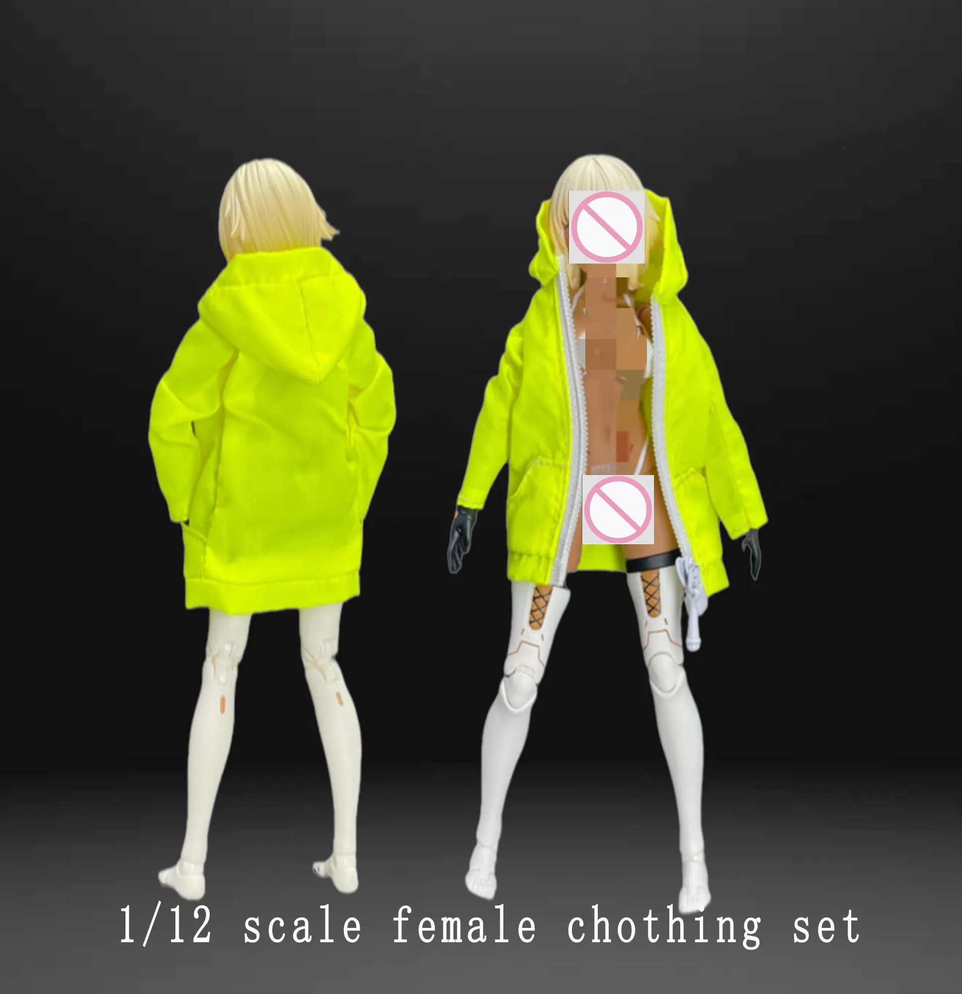 

Куртка в масштабе 1/12, длинный наряд, ветровка, пальто с капюшоном, солнцезащитная рубашка, одежда, аниме-модель, подходит для 6-дюймовой фигурки солдата