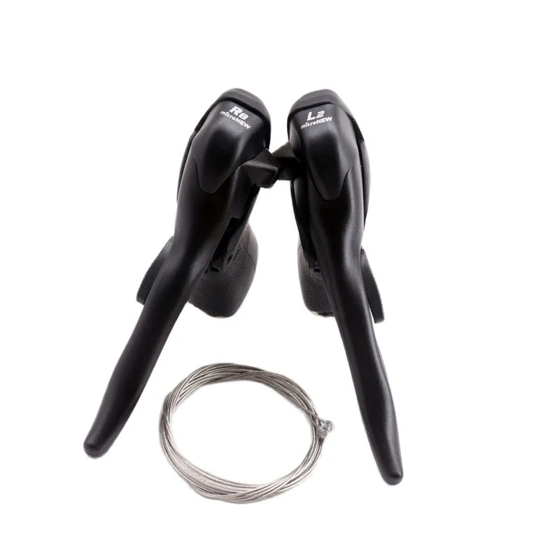 Micronew Racefiets Shifters 2x7 2x8 2x9 2x10 2x11 Speed Brake Shifter Fiets Derailleurs Voor Shimano Road Dual Control Hevels