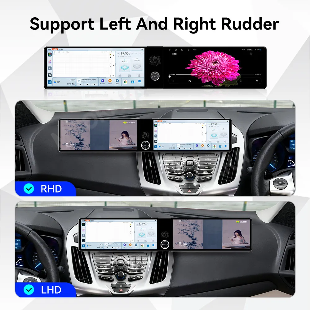Qualcomm Android Radio For Ford Transit 2015-2018 Dual Screen GPS Multimedia Navigation Car Stereo Receiver player IPS Head Unit