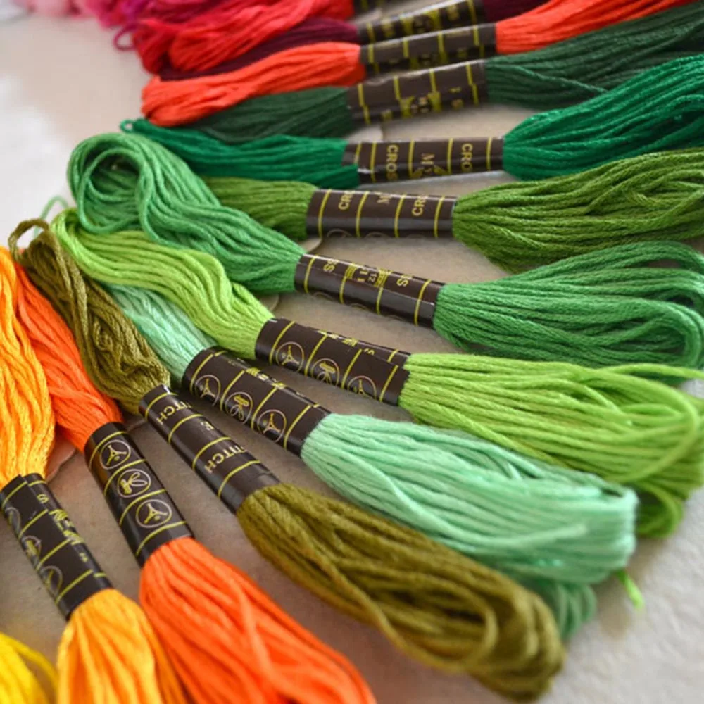 50 Anchor Similar Cross Stitch Cotton Polyester Embroidery Thread Floss Sewing Skeins Craft Not Repeat