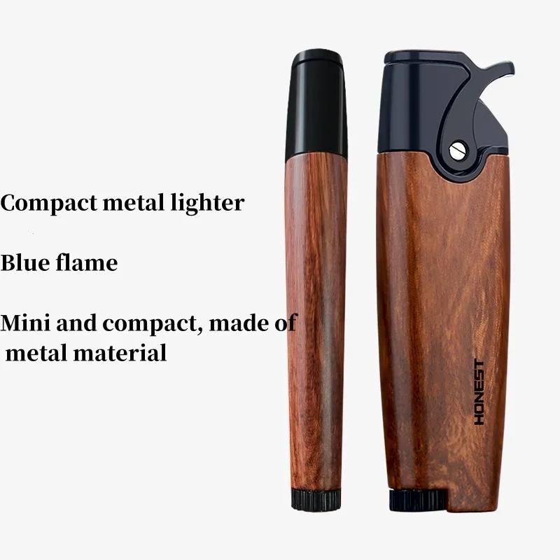 HONEST New Windproof Mini Gas Creative Lighter Durable High End Direct Charge Cigar Moxibustion Gift For Boyfriend Lighter