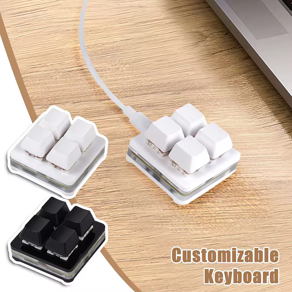 Outemu-ミニメカニカルゲーミングキーボード、メカニカルキーボード、プログラム可能、マルチメディアコントロール、diy、cad、ps、Red、1キー、2キー、3キー、4キー