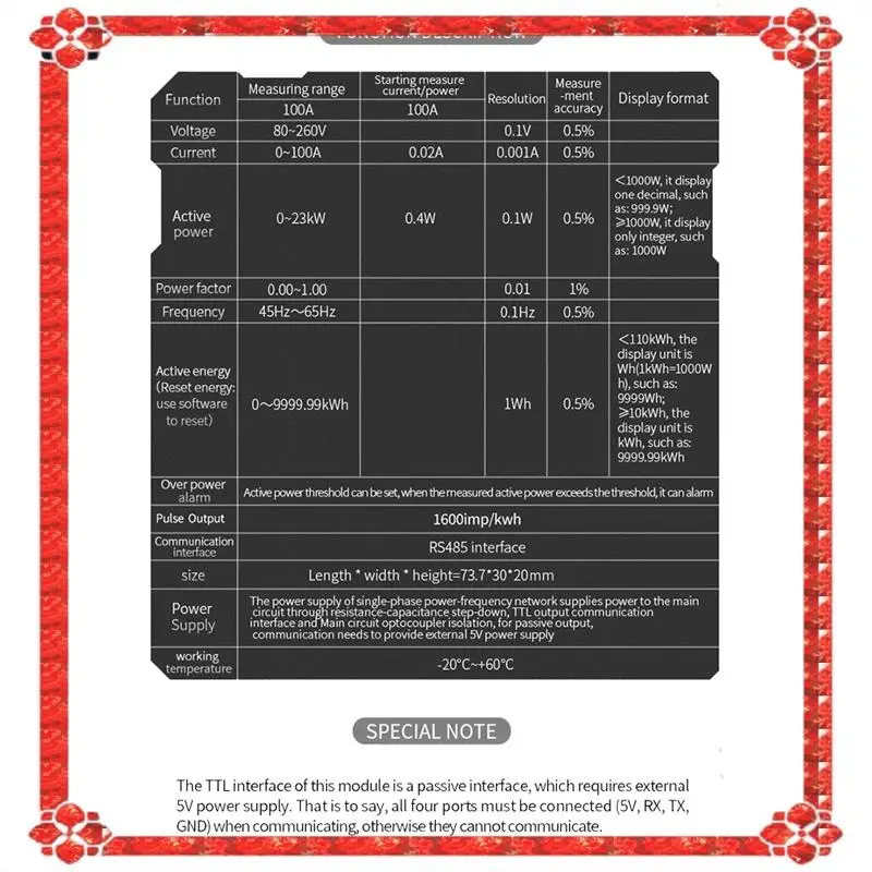 

24-часовая доставка, 100A PZEM 004T, версия 3,0, ваттметр + измеритель CT, счетчик электроэнергии, вольт-ампер, тестовый модуль тока для Arduino TTL COM2/COM3/