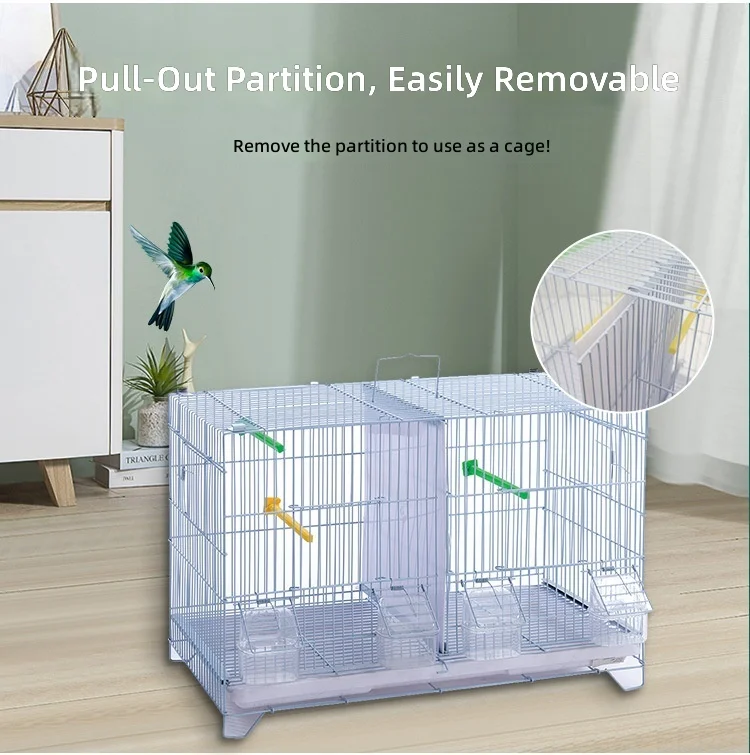 Parrot Cage, Large Rectangular Metal Bird Villa for Breeding, Foldable Parrot Aviary, Pet Bird House, Durable and Spacious