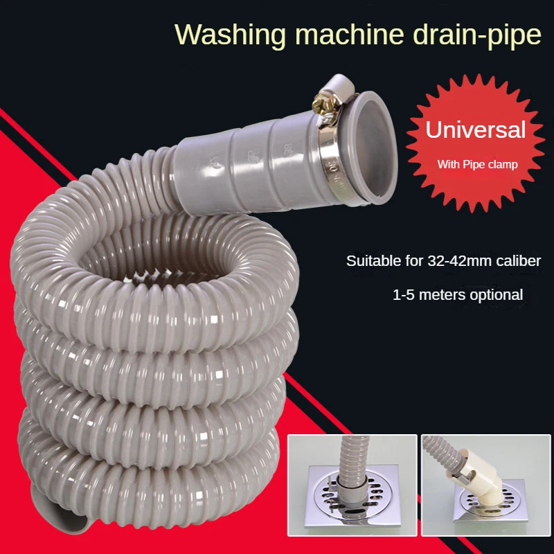 Automatic Washing Machine Drain Hose Basin Sink Extension Outlet Hose Universal Drainage Hose 1-5m Drainage Hose